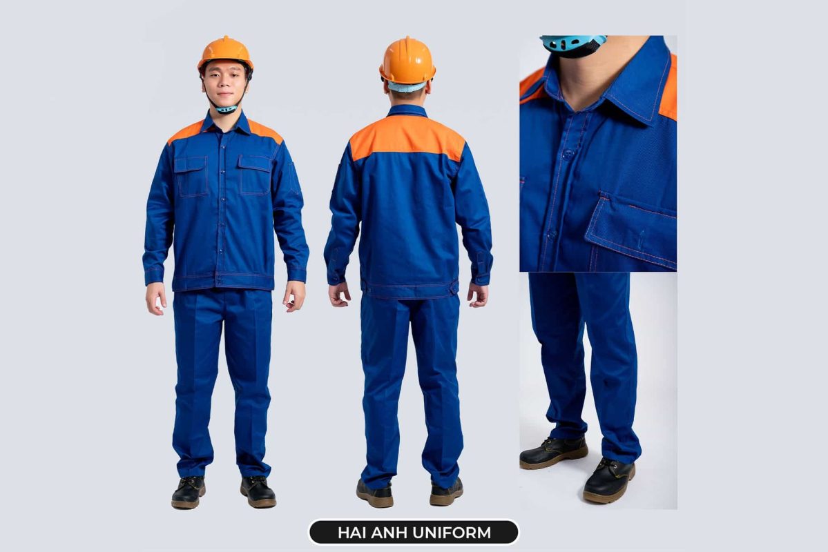 Đồng phục bảo hộ lao động màu xanh