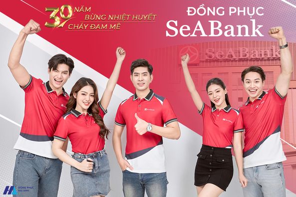 Mẫu đồng phục SeaBank màu đỏ
